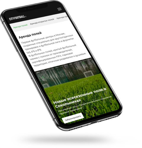 Скрин поддомена аренда полей